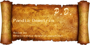 Pandia Demetria névjegykártya
